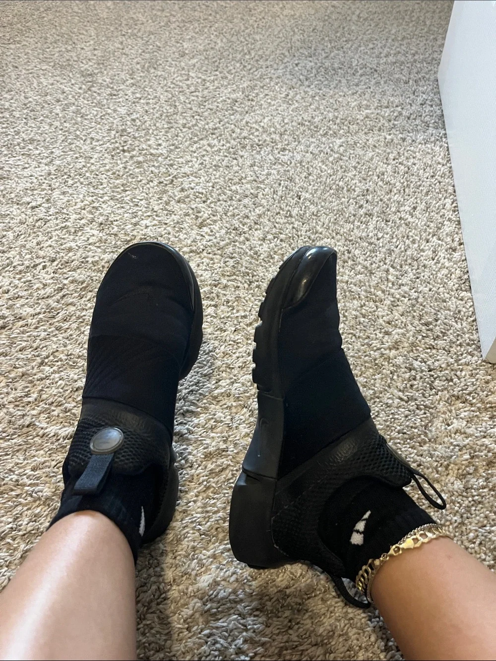 Nike All-Black Slip-On Athletic Sneakers